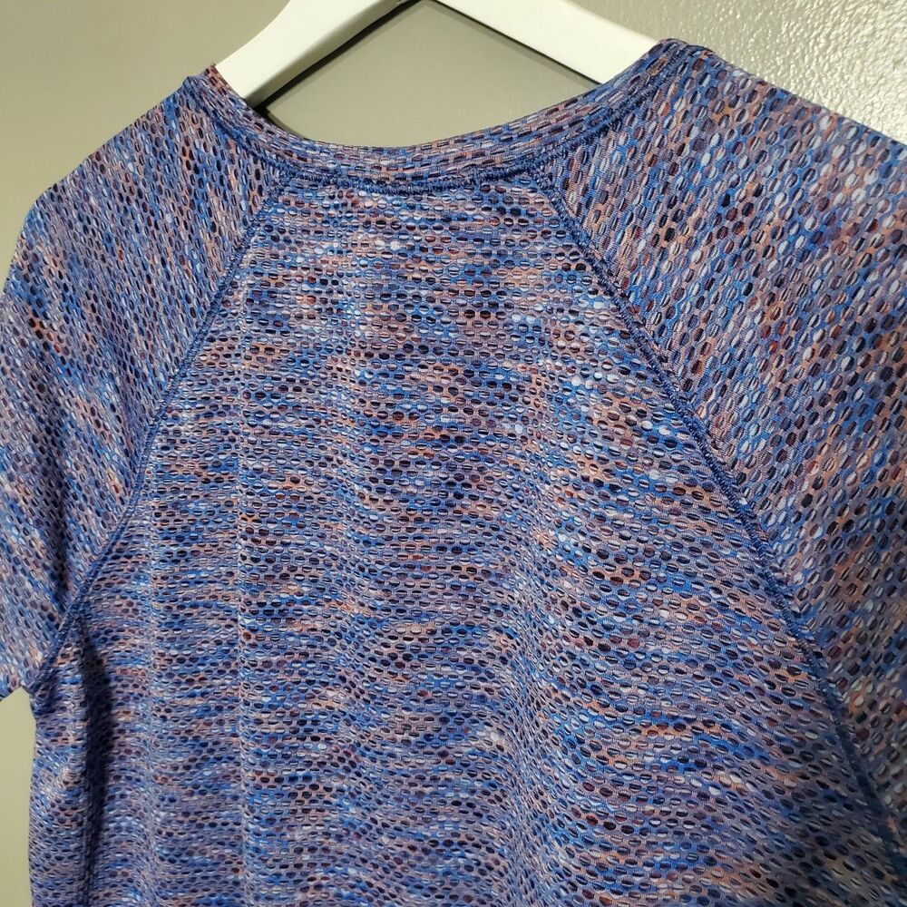 Athleta Ultimate Train Mesh Tee Womens Size Medium Multicolor Athleisure Workout - Picture 6 of 7